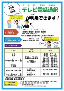 画像(テレビ電話通訳を案内するちらし)